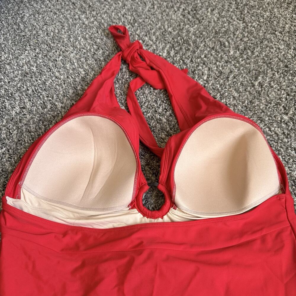 Summersalt The O Ring Reef One Piece Swimsuit Red Plunge Deep V Neck Size 20 New - Picture 6 of 7